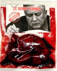 faux boyau avec faux sang dans pochon sous vide
